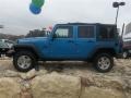 2009 Surf Blue Pearl Jeep Wrangler Unlimited Rubicon 4x4  photo #6