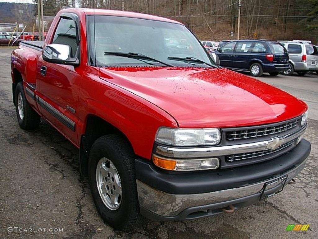 2001 Silverado 1500 LS Extended Cab 4x4 - Victory Red / Graphite photo #8