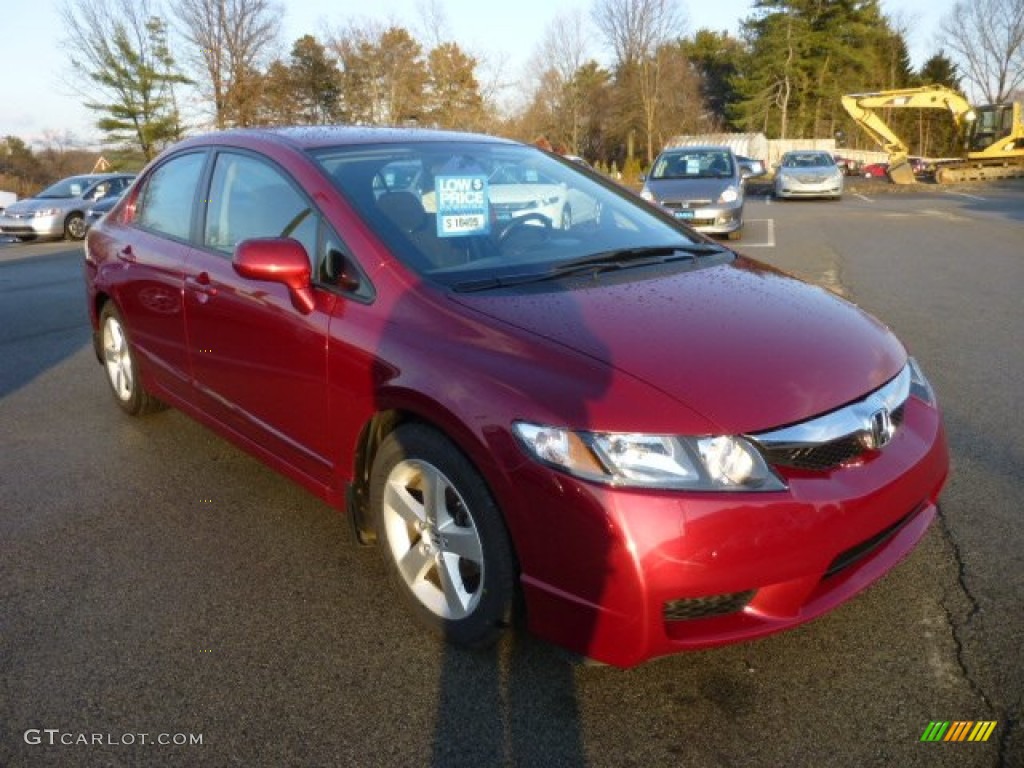 2011 Civic LX-S Sedan - Tango Red Pearl / Black photo #1