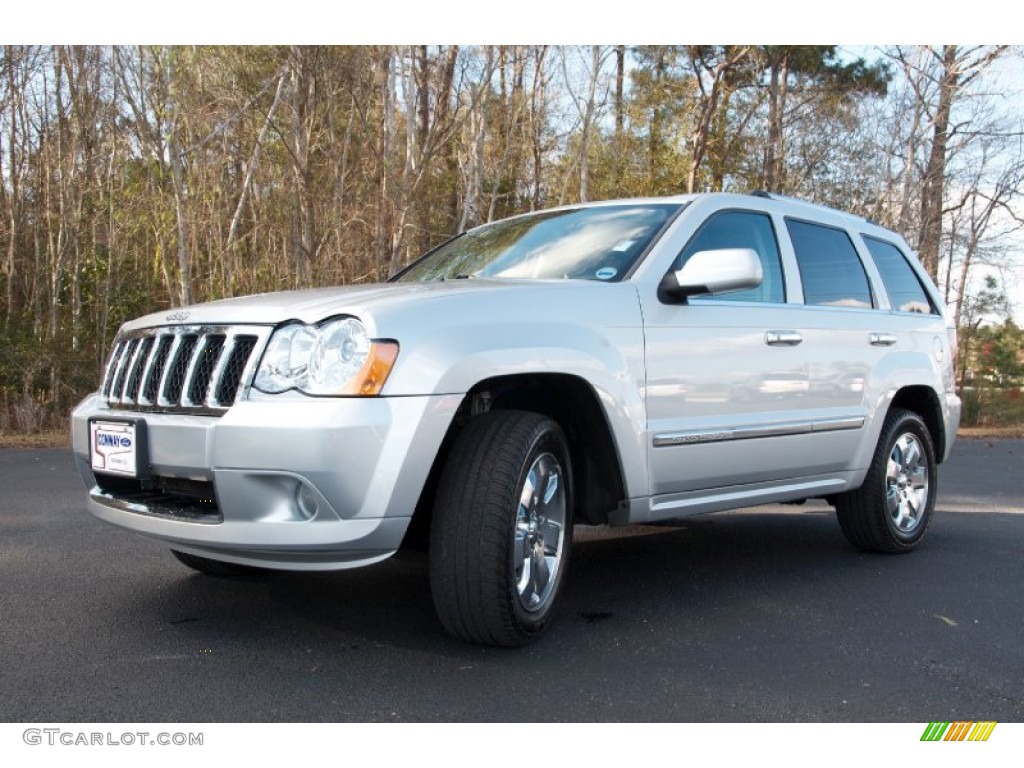 2008 Grand Cherokee Overland - Bright Silver Metallic / Dark Slate Gray photo #1