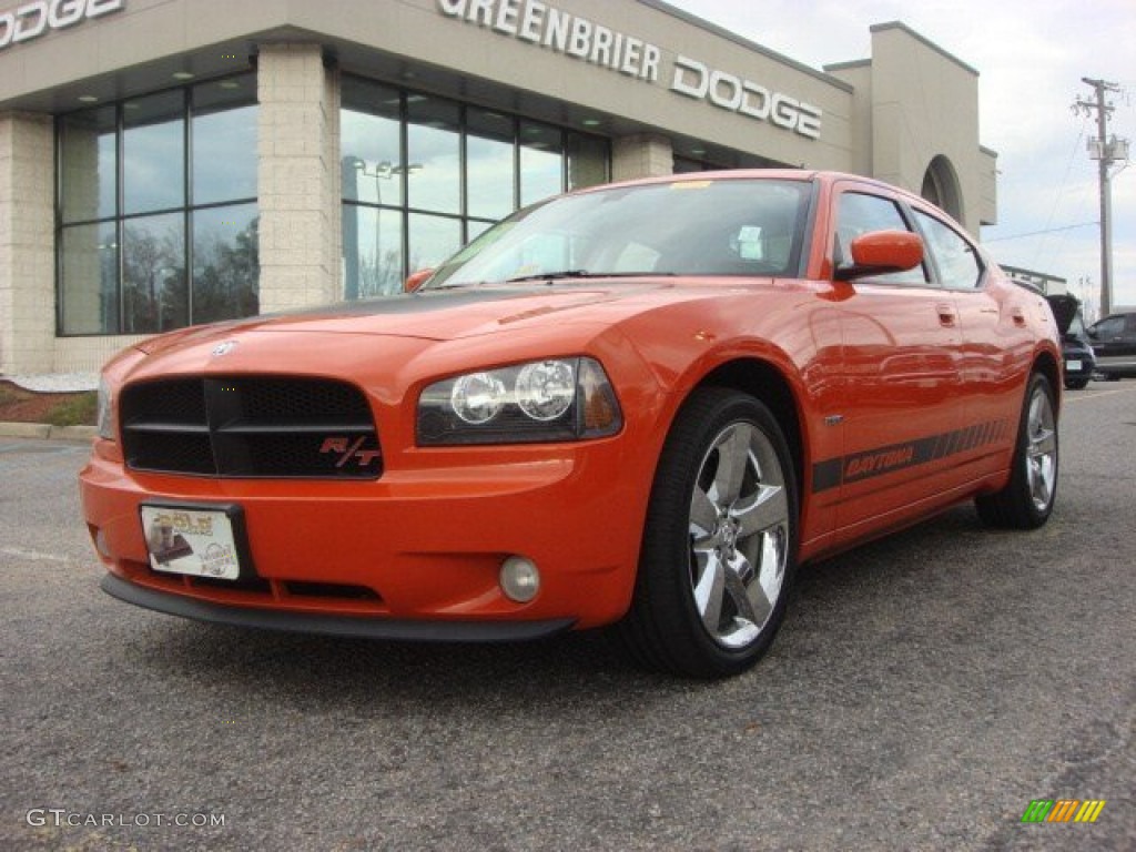 2008 Charger R/T Daytona - HEMI Orange Pearl / Dark Slate Gray photo #1
