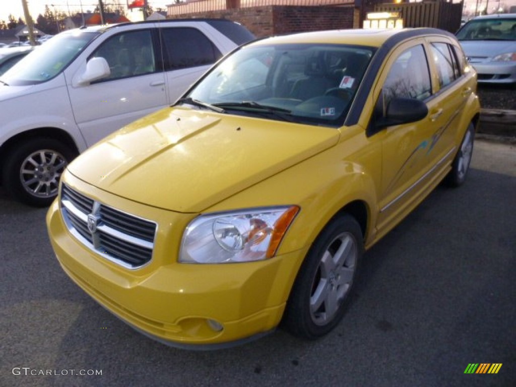 2007 Caliber R/T AWD - Solar Yellow / Pastel Slate Gray photo #3