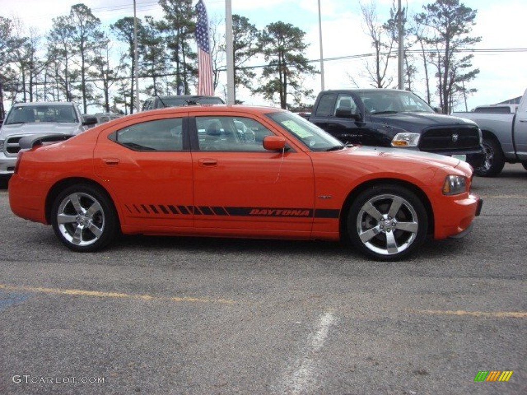 2008 Charger R/T Daytona - HEMI Orange Pearl / Dark Slate Gray photo #7