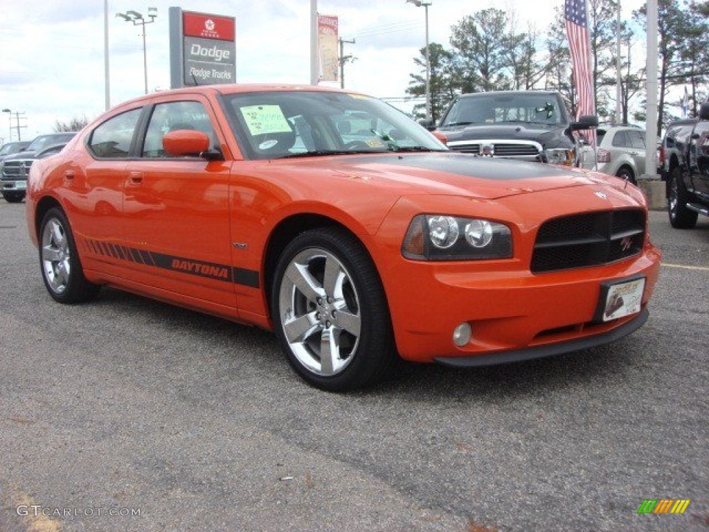 2008 Charger R/T Daytona - HEMI Orange Pearl / Dark Slate Gray photo #8