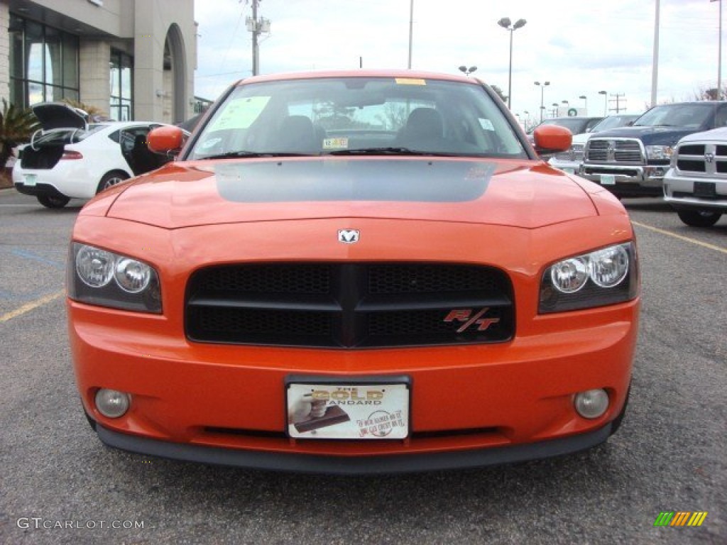 2008 Charger R/T Daytona - HEMI Orange Pearl / Dark Slate Gray photo #9