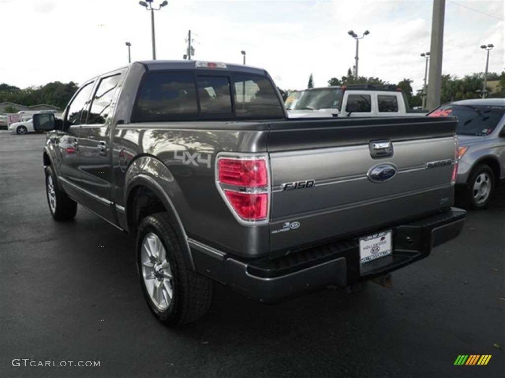 2010 F150 Platinum SuperCrew 4x4 - Sterling Grey Metallic / Sienna Brown Leather/Black photo #11