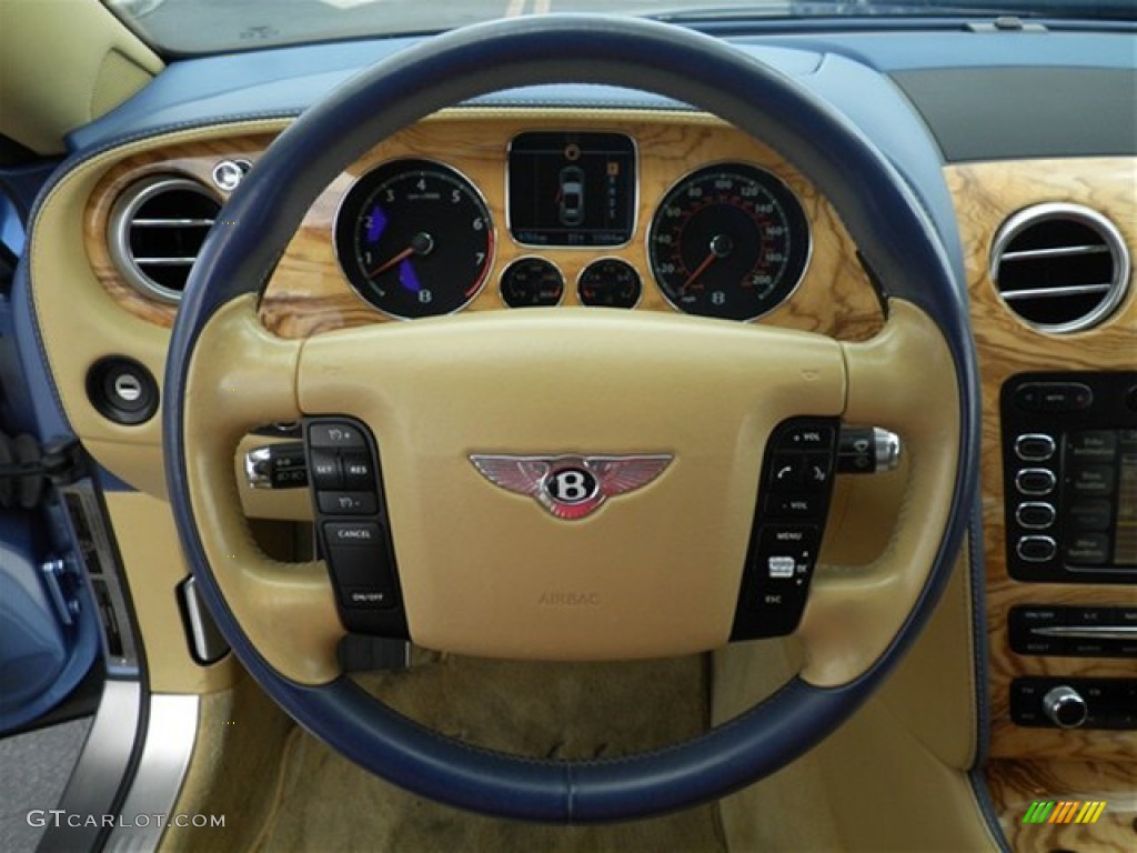 2007 Bentley Continental GTC Standard Continental GTC Model Saffron Steering Wheel Photo #75013230