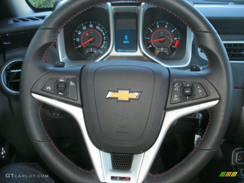 2013 Chevrolet Camaro ZL1 Black Steering Wheel Photo #75014088