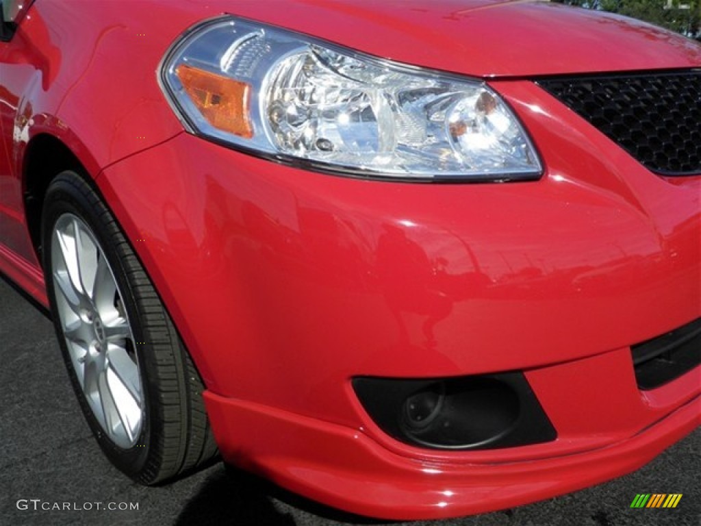 2008 SX4 Sport Sedan - Vivid Red / Black photo #2