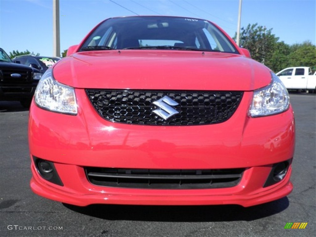 2008 SX4 Sport Sedan - Vivid Red / Black photo #3
