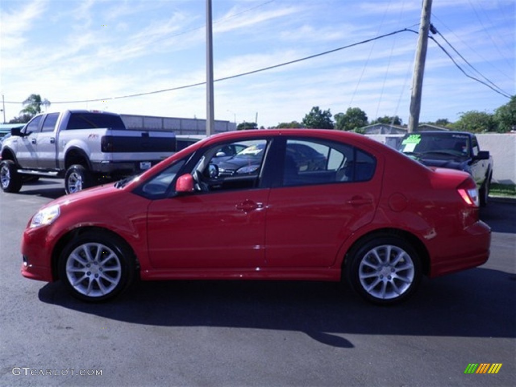 2008 SX4 Sport Sedan - Vivid Red / Black photo #8