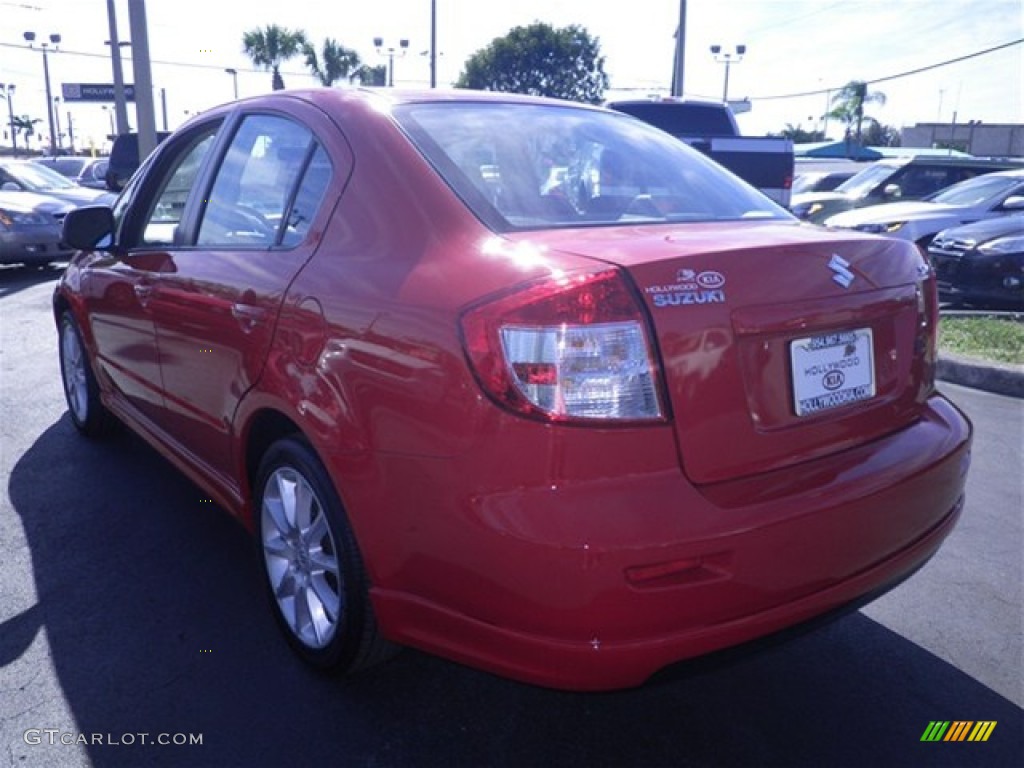 2008 SX4 Sport Sedan - Vivid Red / Black photo #9