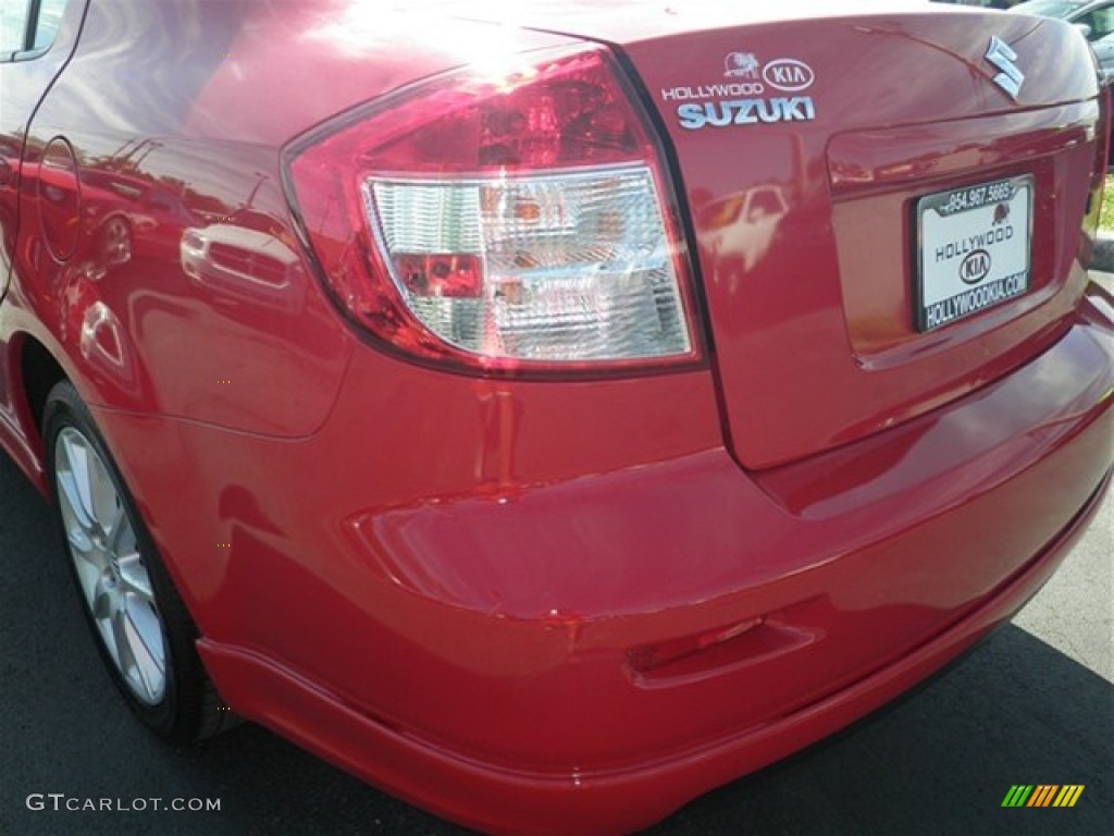 2008 SX4 Sport Sedan - Vivid Red / Black photo #10