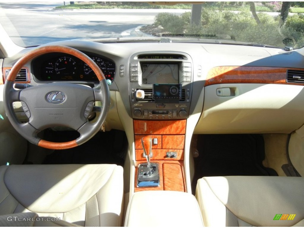 2005 Lexus LS 430 Sedan Cashmere Dashboard Photo #75014842