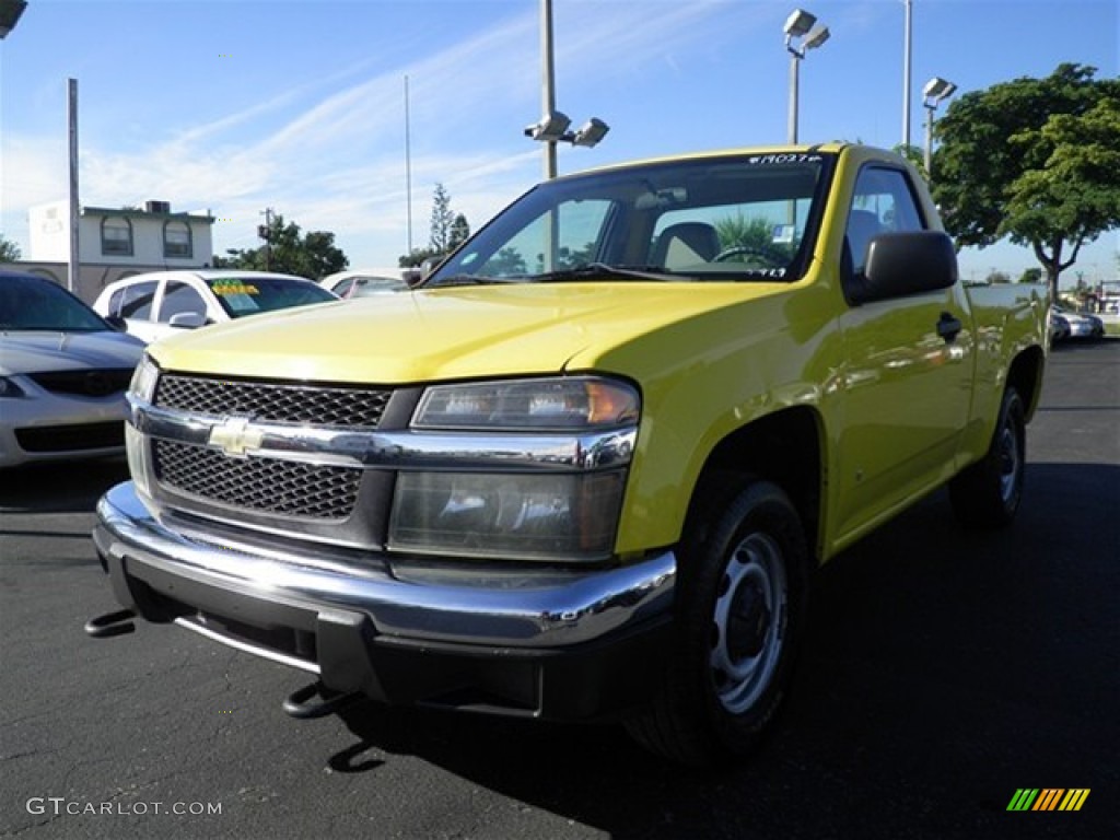 2007 Colorado Work Truck Regular Cab - Yellow / Medium Pewter photo #4