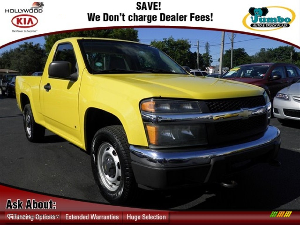 2007 Colorado Work Truck Regular Cab - Yellow / Medium Pewter photo #1