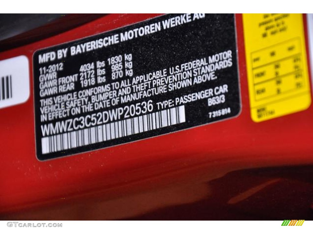 2013 Cooper Color Code B63 for Blazing Red Photo #75016264