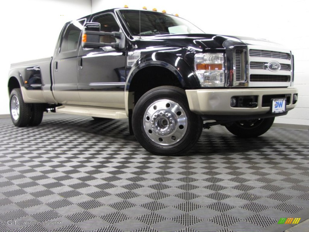 2008 F450 Super Duty King Ranch Crew Cab 4x4 Dually - Black / Chaparral Leather photo #1