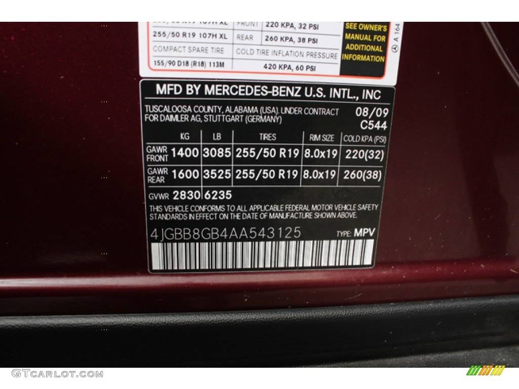 2010 ML 350 4Matic - Barolo Red Metallic / Cashmere photo #31