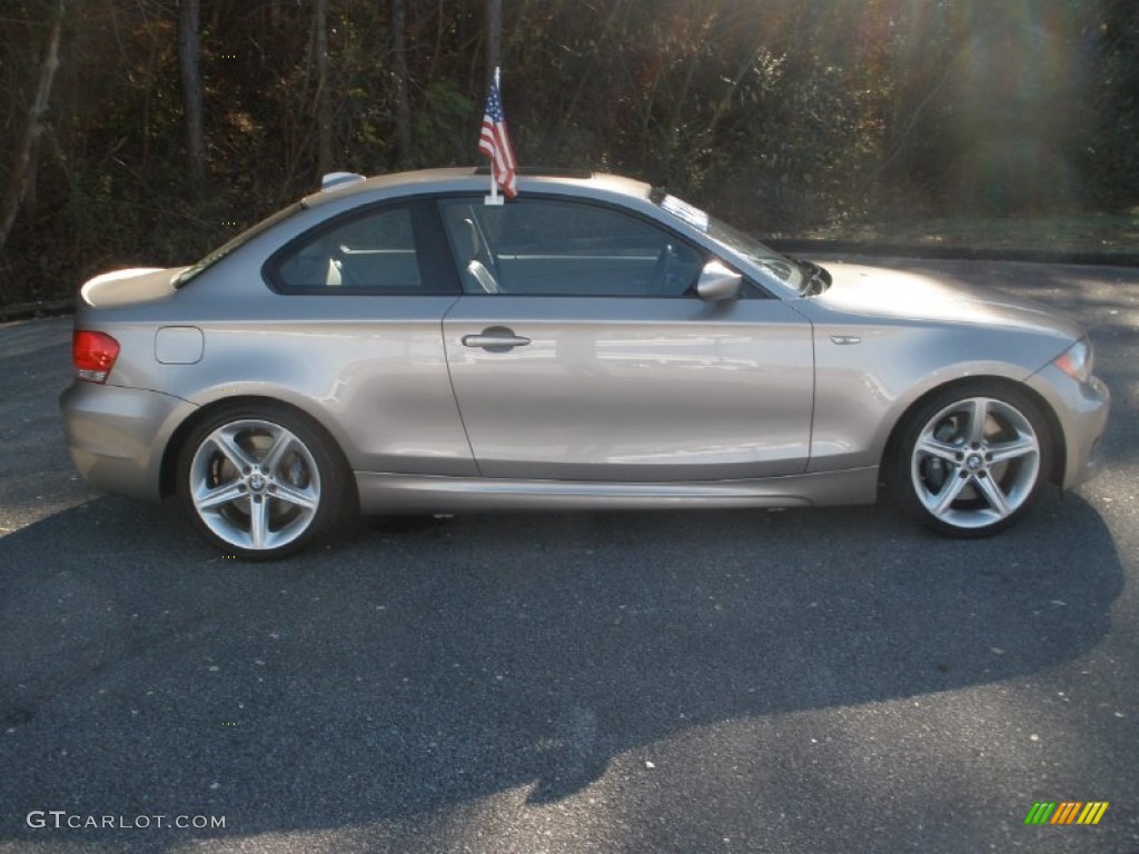 2008 1 Series 135i Coupe - Cashmere Silver Metallic / Taupe photo #2