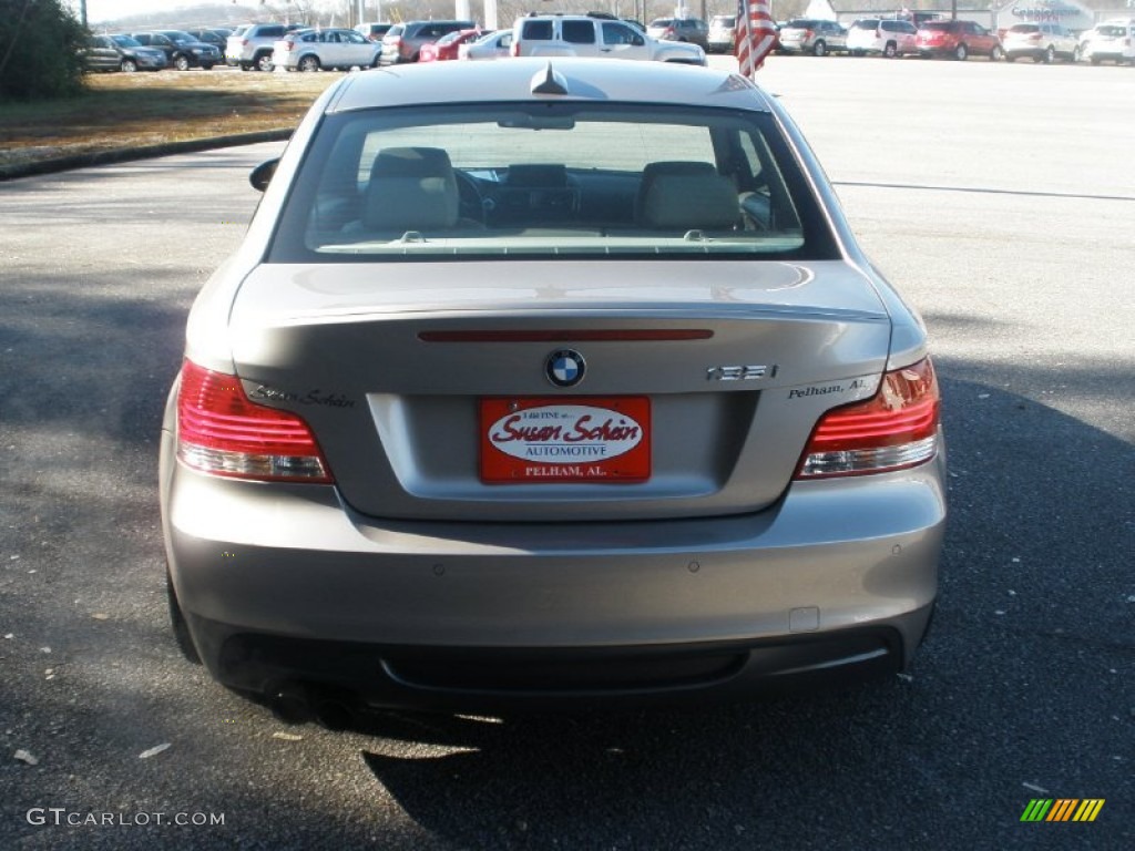 2008 1 Series 135i Coupe - Cashmere Silver Metallic / Taupe photo #10