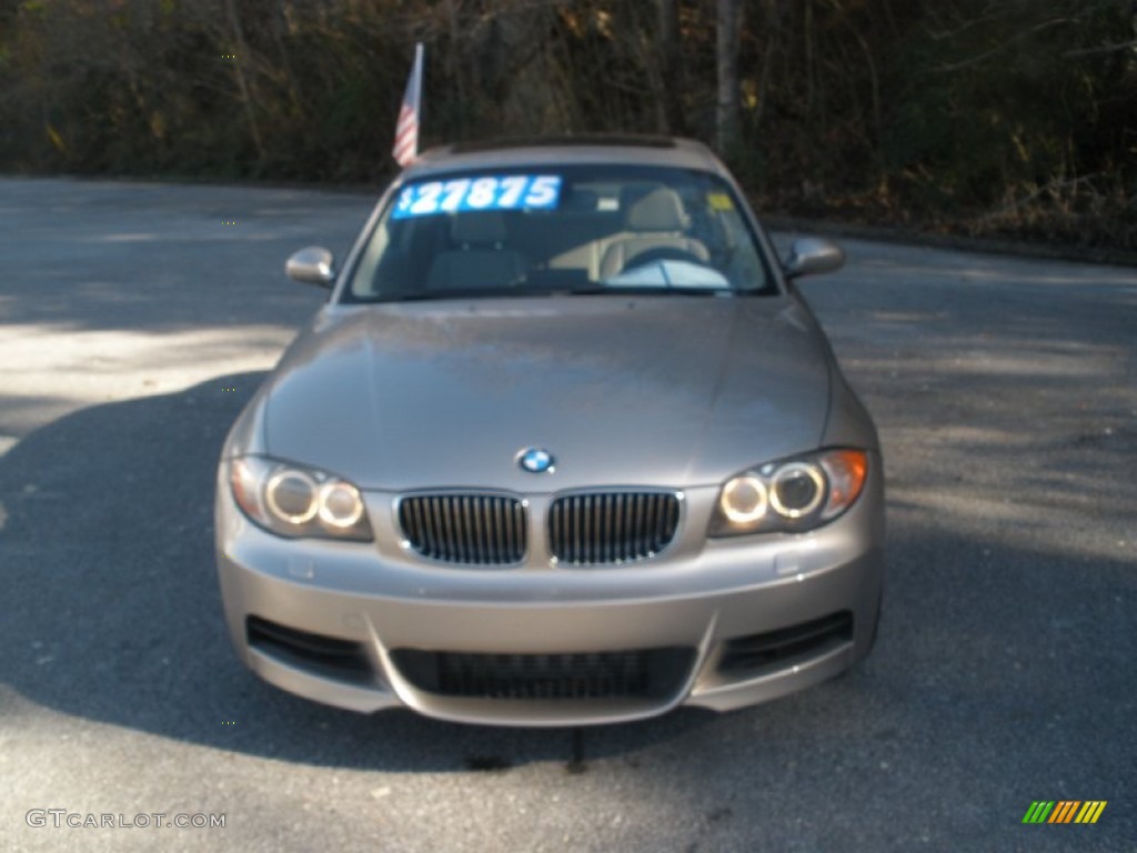 2008 1 Series 135i Coupe - Cashmere Silver Metallic / Taupe photo #14