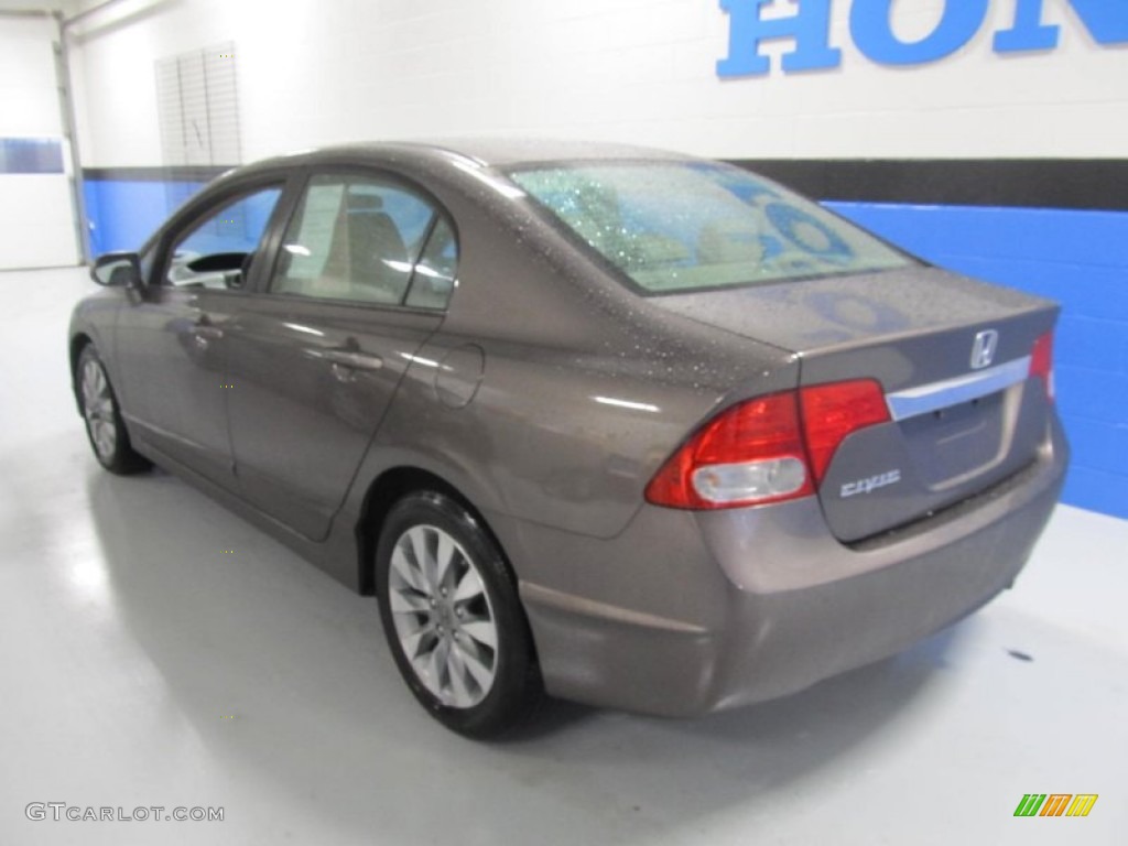 2010 Civic EX-L Sedan - Urban Titanium Metallic / Gray photo #3