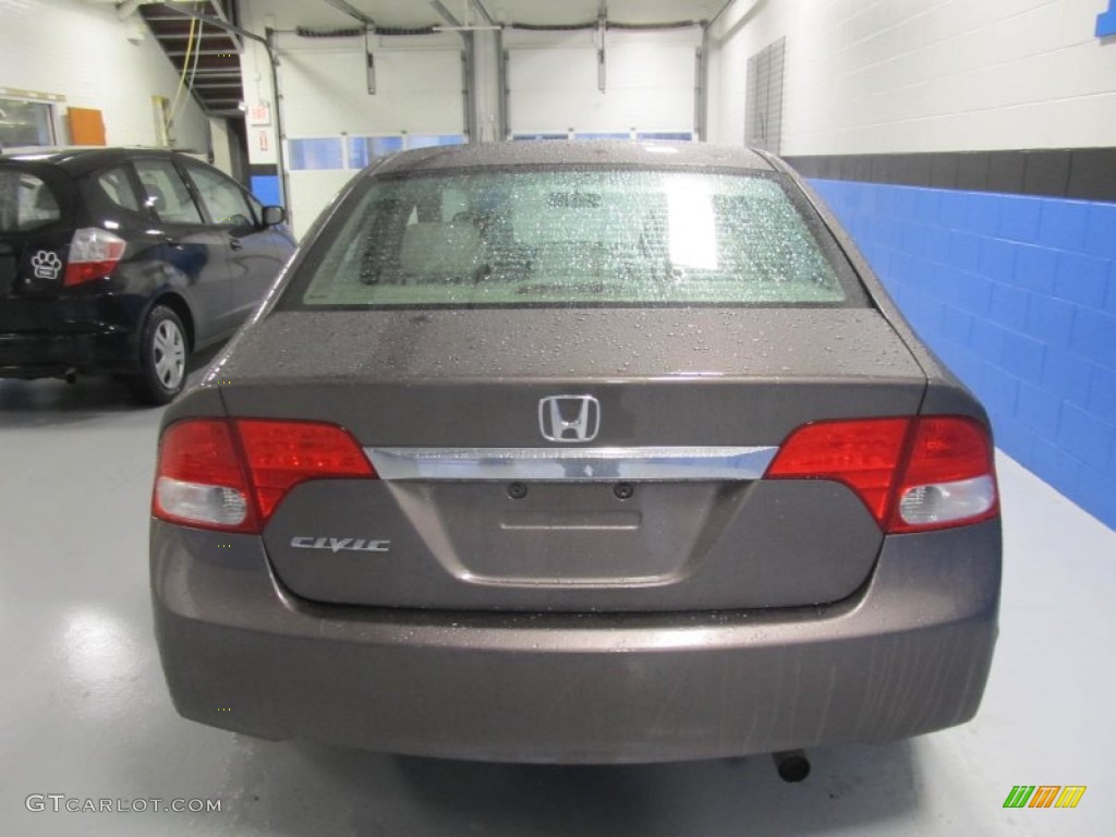 2010 Civic EX-L Sedan - Urban Titanium Metallic / Gray photo #4