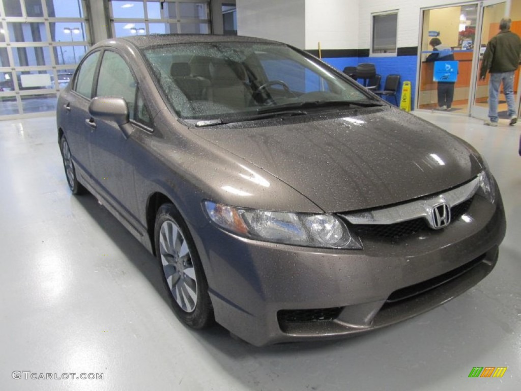 2010 Civic EX-L Sedan - Urban Titanium Metallic / Gray photo #5