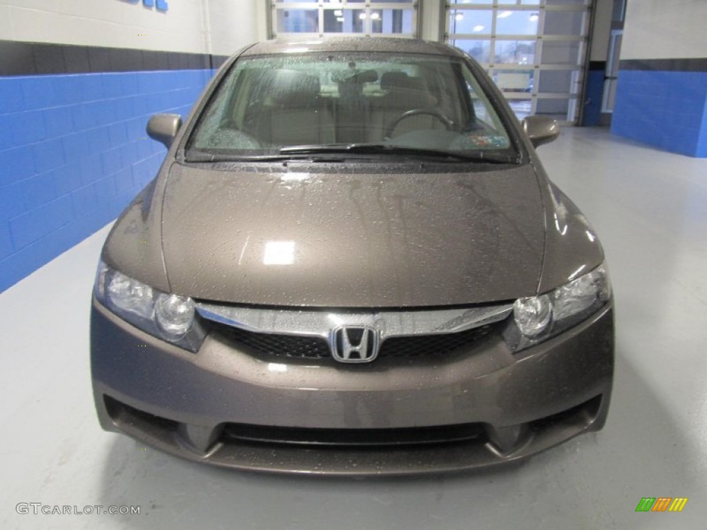 2010 Civic EX-L Sedan - Urban Titanium Metallic / Gray photo #6