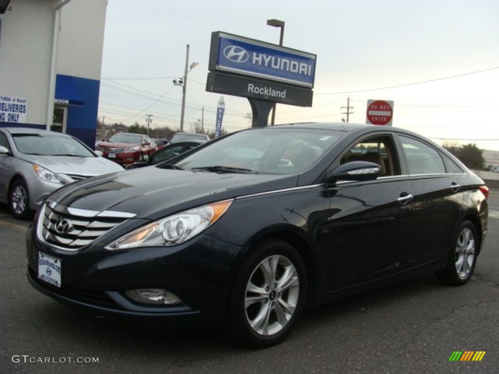 2012 Sonata Limited - Indigo Night Blue / Camel photo #1