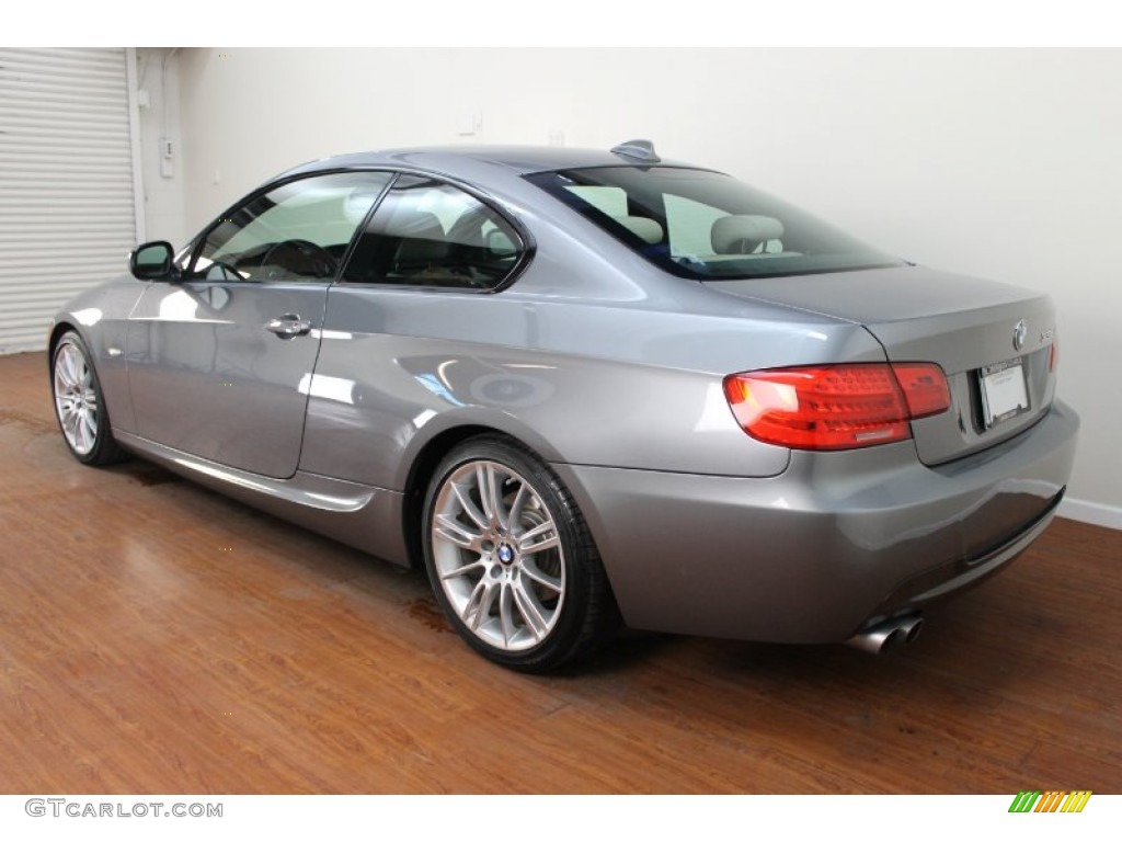 2011 3 Series 328i Coupe - Space Gray Metallic / Oyster/Black Dakota Leather photo #3
