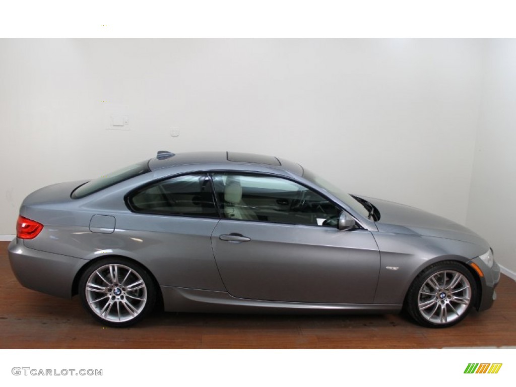 2011 3 Series 328i Coupe - Space Gray Metallic / Oyster/Black Dakota Leather photo #5