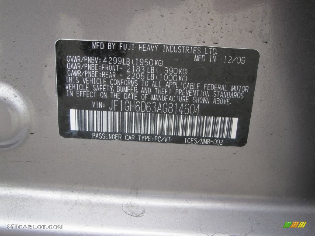 2010 Impreza Outback Sport Wagon - Spark Silver Metallic / Carbon Black photo #28