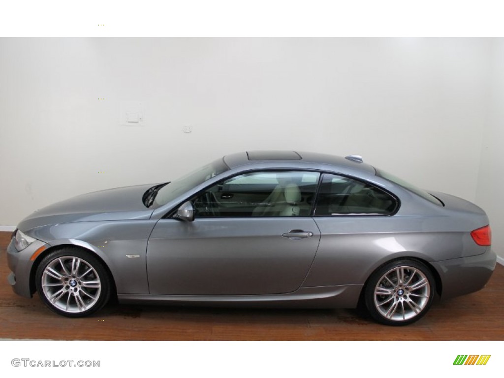 2011 3 Series 328i Coupe - Space Gray Metallic / Oyster/Black Dakota Leather photo #6