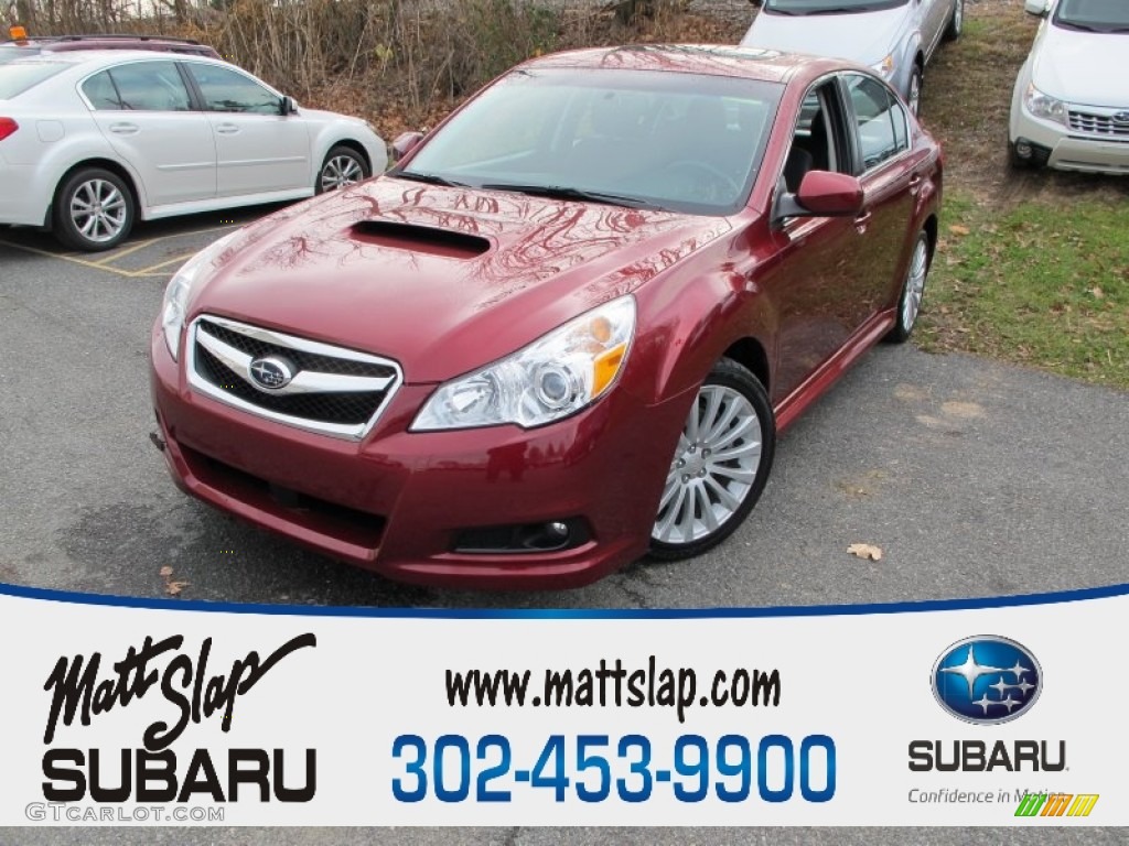 Ruby Red Pearl Subaru Legacy