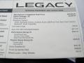  2010 Legacy 2.5 GT Limited Sedan Window Sticker