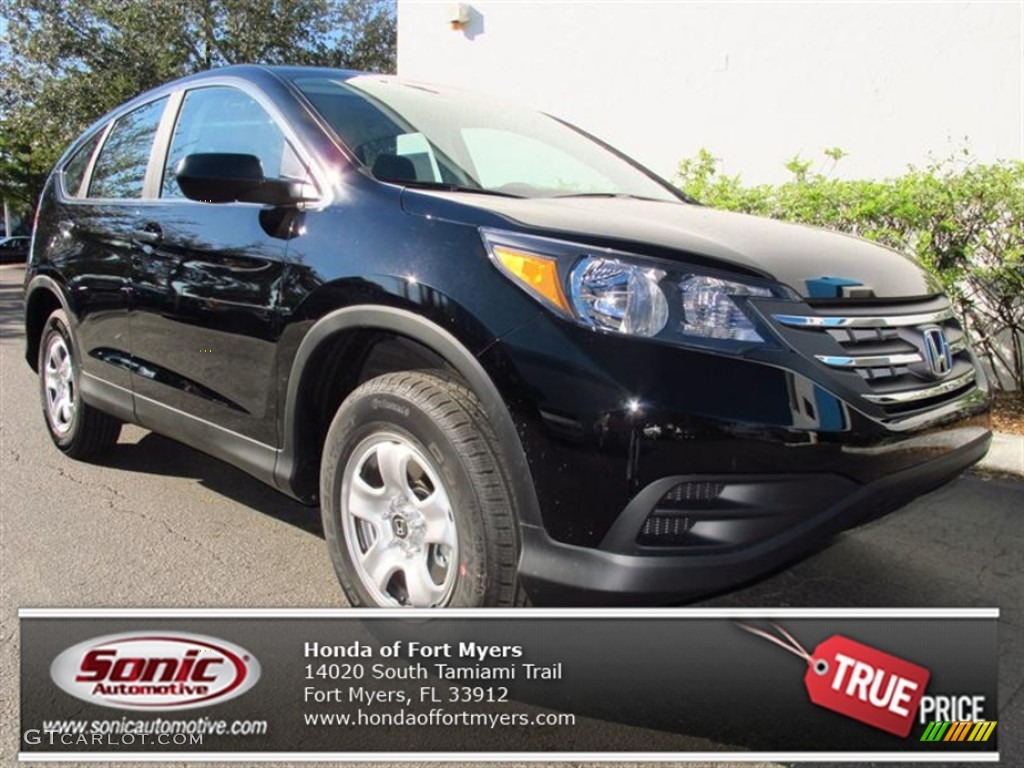 2013 CR-V LX - Crystal Black Pearl / Black photo #1