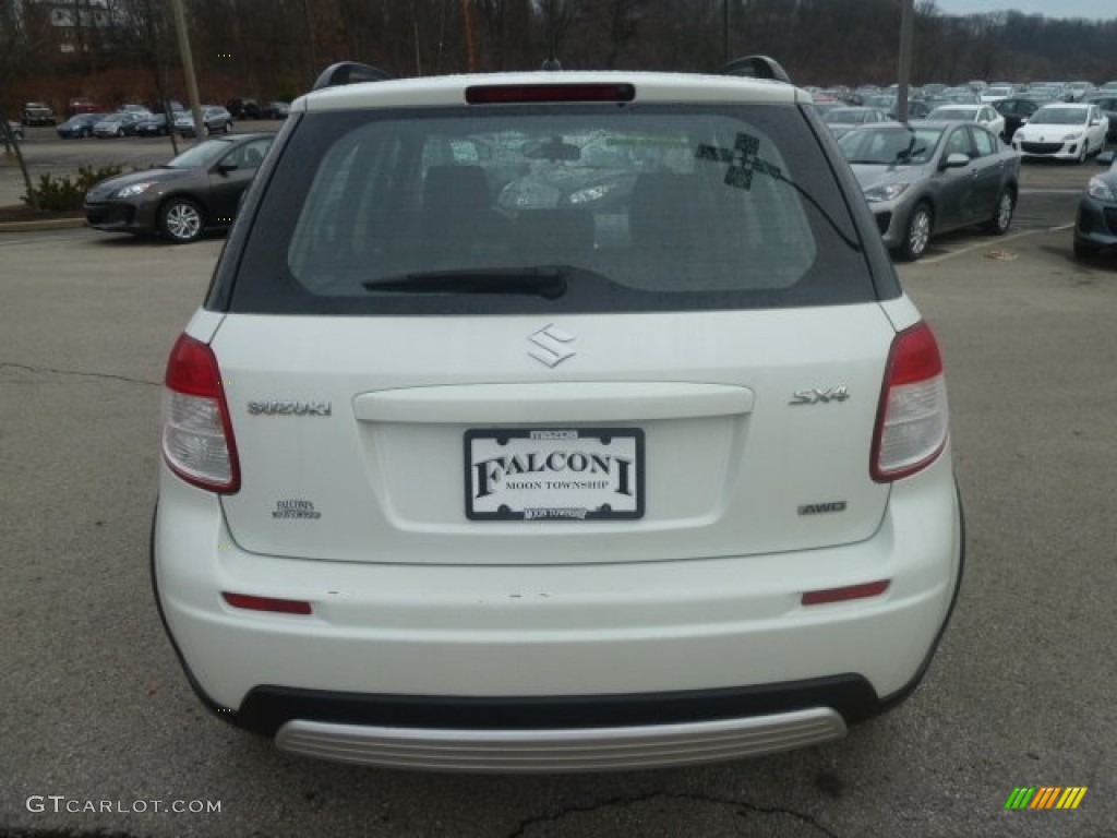 2007 SX4 Convenience AWD - Pearl White / Black photo #4