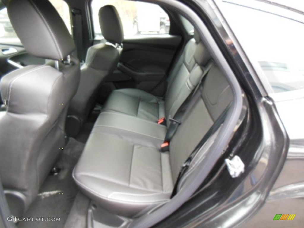 ST Charcoal Black Full-Leather Recaro Seats Interior 2013 Ford Focus ST Hatchback Photo #75028781