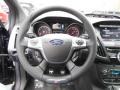 ST Charcoal Black Full-Leather Recaro Seats 2013 Ford Focus ST Hatchback Steering Wheel