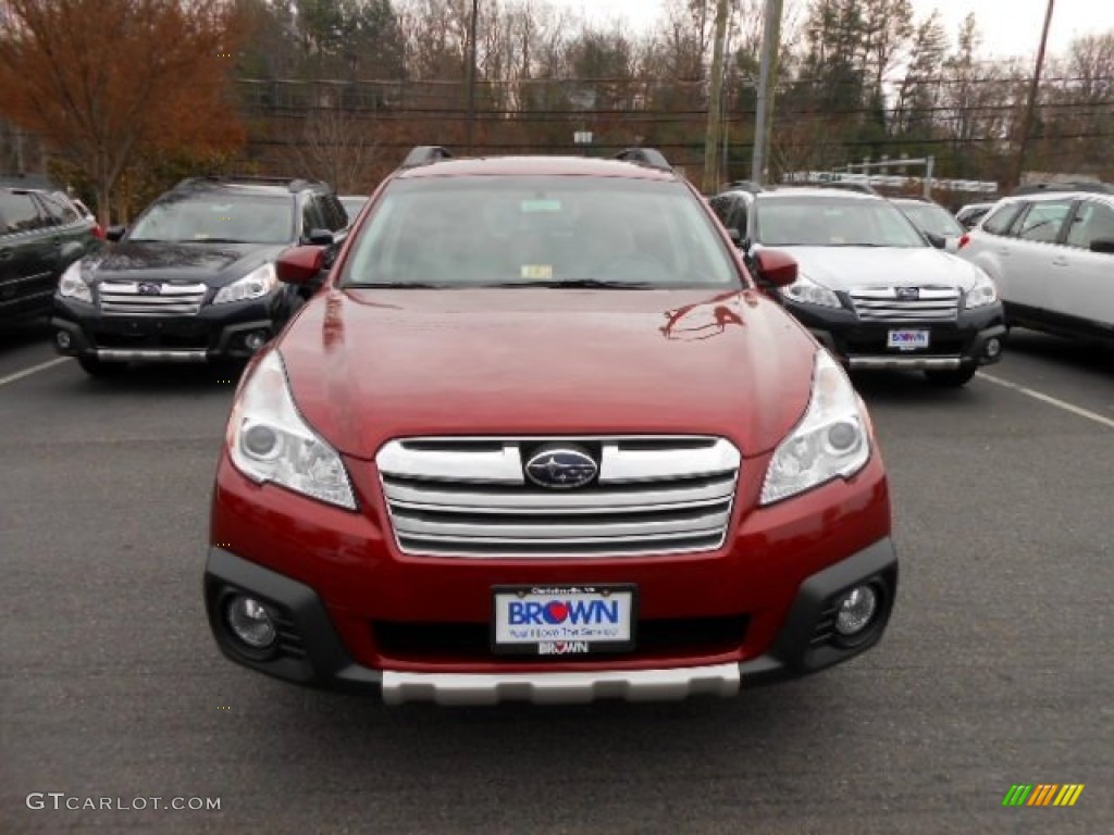 2013 Outback 2.5i Limited - Venetian Red Pearl / Off Black Leather photo #2