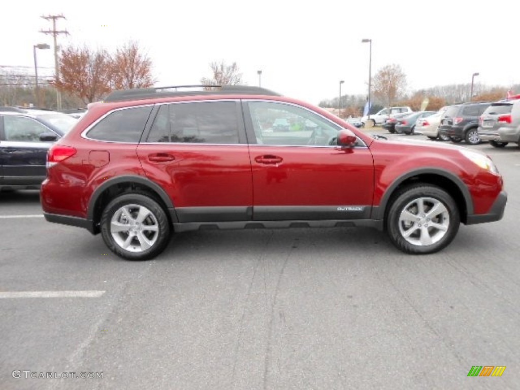 2013 Outback 2.5i Limited - Venetian Red Pearl / Off Black Leather photo #8
