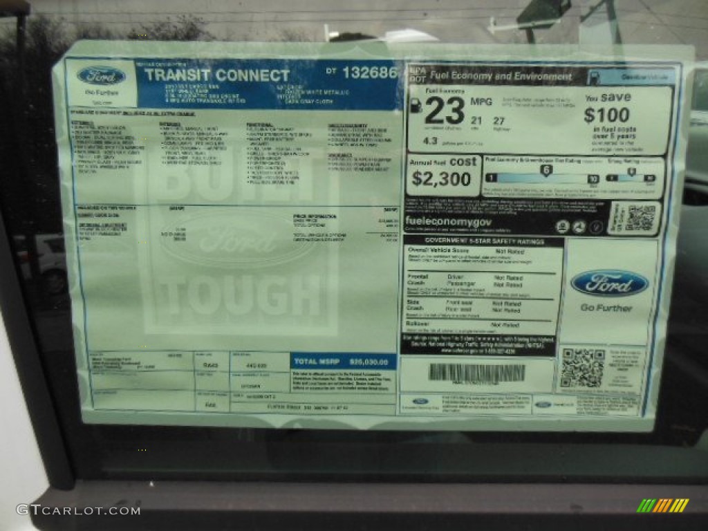 2013 Ford Transit Connect XLT Van Window Sticker Photo #75030725