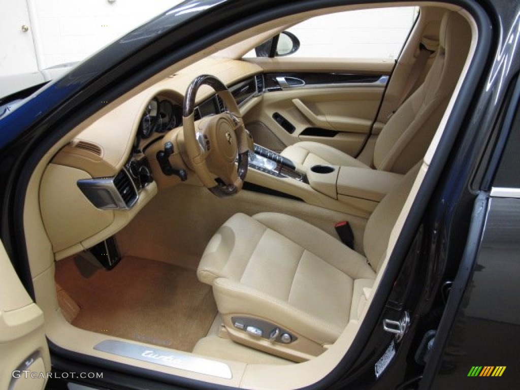 Cognac/Cedar Natural Leather Interior 2010 Porsche Panamera Turbo Photo #75031288