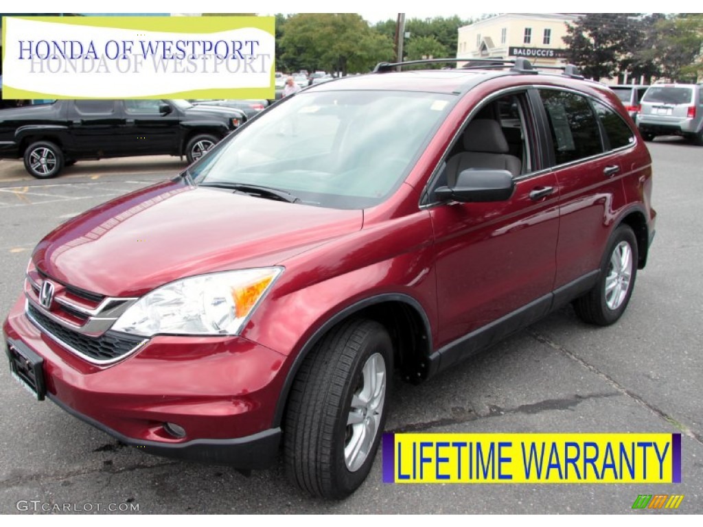 2010 CR-V EX AWD - Tango Red Pearl / Gray photo #1