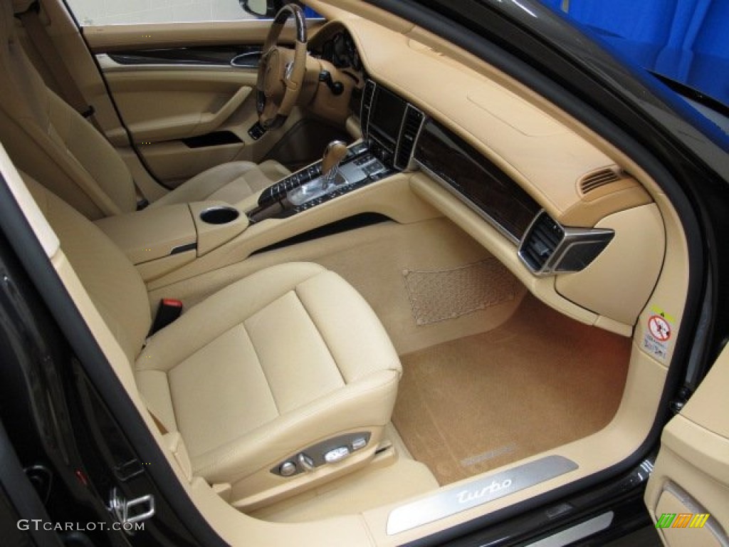 Cognac/Cedar Natural Leather Interior 2010 Porsche Panamera Turbo Photo #75031437