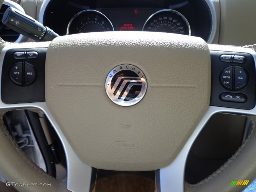 2010 Mercury Mountaineer V6 Camel Steering Wheel Photo #75032213