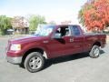 2005 Dark Toreador Red Metallic Ford F150 XLT SuperCab 4x4  photo #3