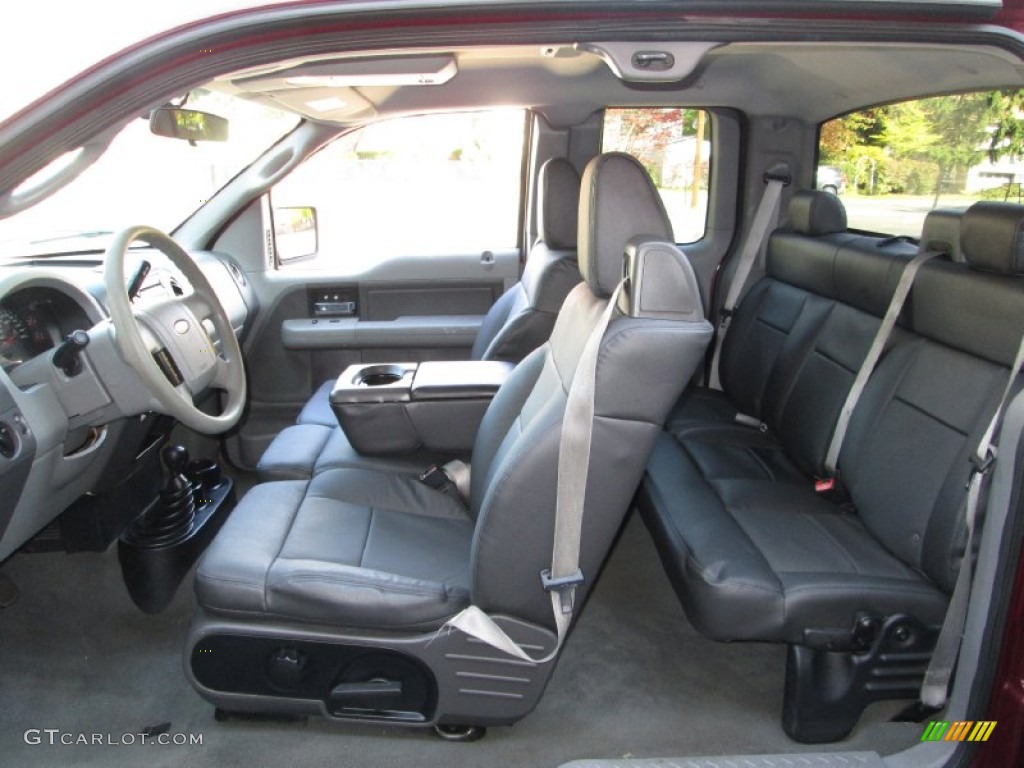 2005 F150 XLT SuperCab 4x4 - Dark Toreador Red Metallic / Medium Flint/Dark Flint Grey photo #14